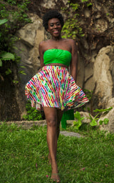 Assinie Sway Flared Mini Skirt - Blue