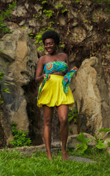 Bazley Bubble Mini Skirt - Watercolor