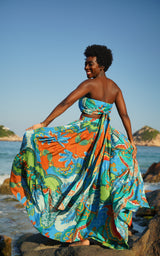 Tanji Tide Tiered Maxi Skirt - White