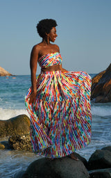 Tanji Tide Tiered Maxi Skirt