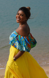 Gazi Glory Crop Top - Yellow