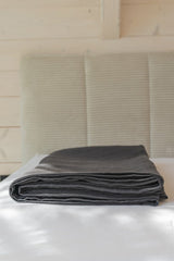 Linen flat sheet in Charcoal