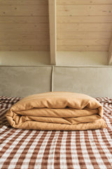 Linen duvet cover in Mustard
