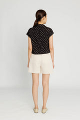 Draped Jersey Tee - Black Hatch