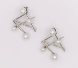 Pearlescent Futurista Earrings – Luxury Pearl Statement Earrings