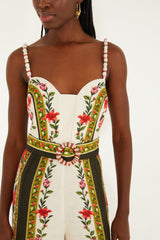 Jumpsuit 344883 Floral-Paula-Black