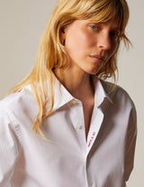 Shirt Je Taime Poplin Blanc-Rouge