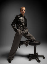 SMITH 灰色修身长裤