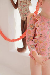 Aurelia girl's swimsuit - Bohemian Strawberry