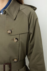 Trench Coat Dae02a301 Khaki-Green