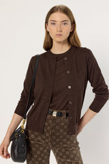 Pullover/vest Dcu01c222 Brown