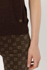 Pullover/vest Dcu02c222 Brown