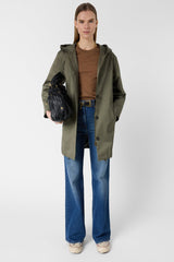 Trench Coat Dde12d005 Khaki-Green