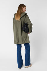 Trench Coat Dde12d005 Khaki-Green