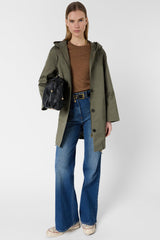 Trench Coat Dde12d005 Khaki-Green