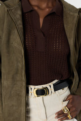 Leather Garment Ddy13d001 Khaki-Green