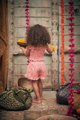 Pink girl's shorts - Bohemian Strawberry