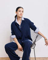 Cardigan Message Benq522 02-Navy