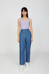High-waist Denim Wide Pant - River