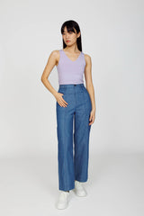 High-waist Denim Wide Pant - River
