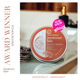 Grapefruit + Bergamot Vegan Deodorant Balm by Greentanica