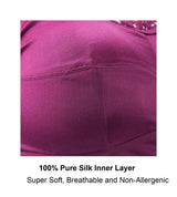 Fuchsia - Silk Back Support Full Coverage Wireless Organic Cotton Bra - Juliemay Lingerie