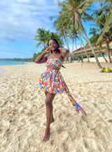 Bazley Bubble Mini Skirt - Watercolor