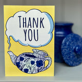GREETING CARD: Thank You- Teapot