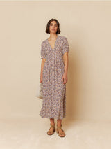 Bow Shaped Neck Dres Ad203 Violeta