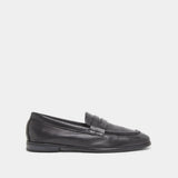 Mocassins Aca Bis Cuir Graine Noir