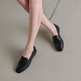 Mocassins Aca Bis Cuir Graine Noir