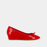 Ballerines Airelle Vernis Pliss Rouge