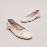 Ballerines Alome Vernis Plisse Ecru