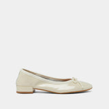 Ballerines Alome Vernis Plisse Ecru