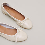 Ballerines Alome Vernis Plisse Ecru