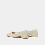 Ballerines Alome Vernis Plisse Ecru