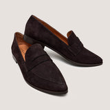Mocassins Amida Velours Marron-Fonce