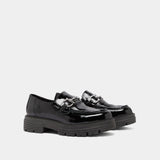 542-安东漆布黑色褶皱