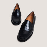 Mocassins Audelya Cuir Glace Noir
