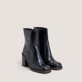 Boots Benicio Cuir Vieilli Noir