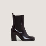 Boots Break Cuir Marron-Fonce