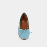 Ballerines Dadou Cuir Bleu-Clair