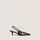 Escarpins Damoiselle Cuir Glac Noir