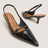 Escarpins Damoiselle Cuir Glac Noir