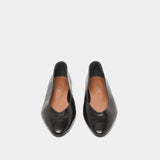 Ballerines Dassus Cuir Vieilli Noir