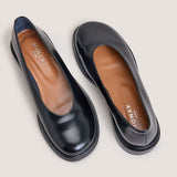 Ballerines Daurelia Cuir Glace Noir