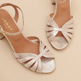 Sandales Debacq Velours Lamin Platine