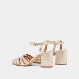 Sandales Debacq Velours Lamin Platine