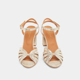 Sandales Debacq Velours Lamin Platine