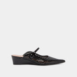 Mules Decade Cuir Brillant Noir